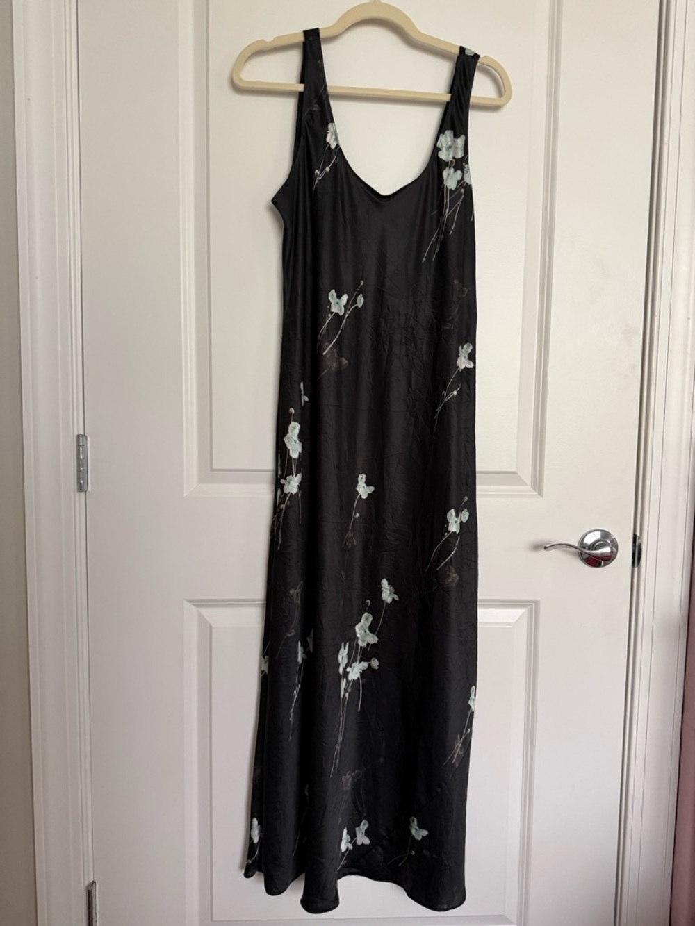 Calvin Klein Black Floral Slip Dress